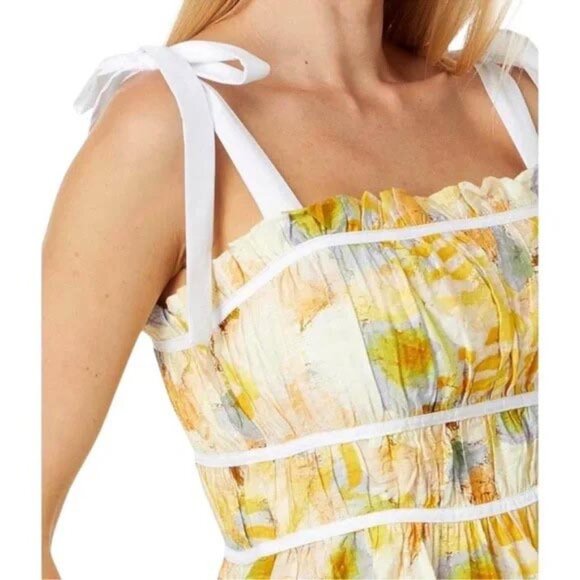 EN SAISON Torrey Midi Sundress in Yellow Combo - Picture 6 of 14